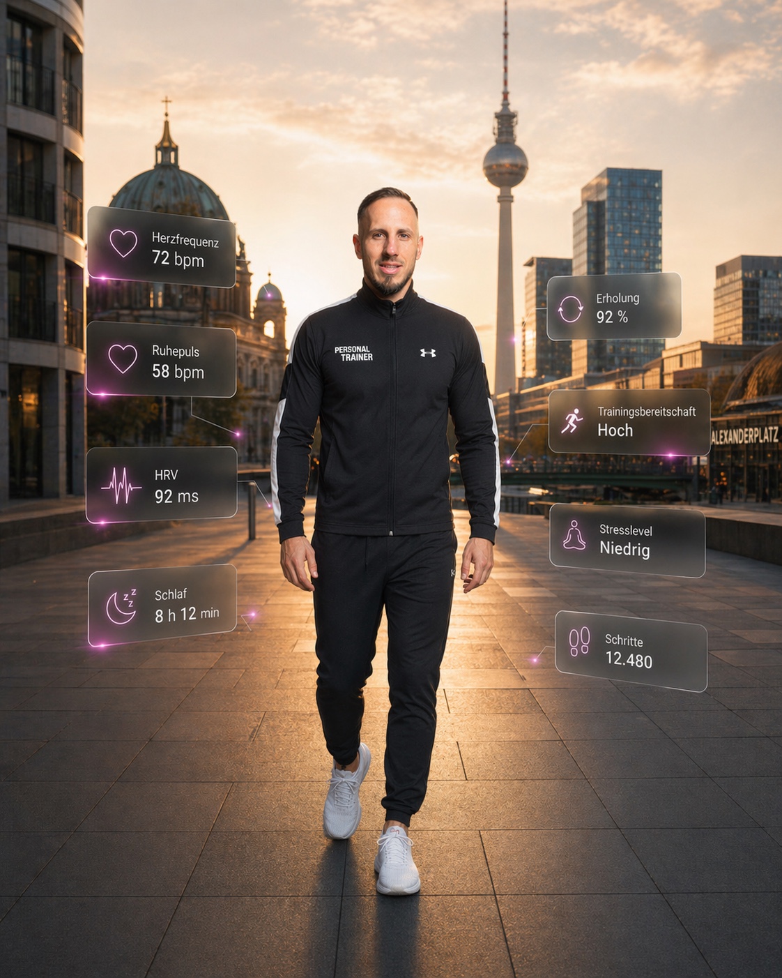 Coach Marcel mit Gesundheitsdaten